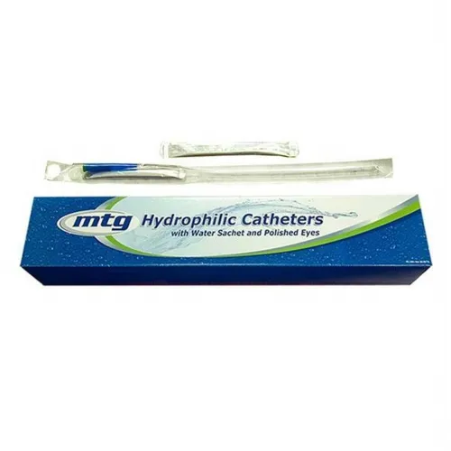 MTG Catheters - From: 81608 To: 81610  Pediatric Coude Hydrophilic, 8 Fr. Firm w/water satchet