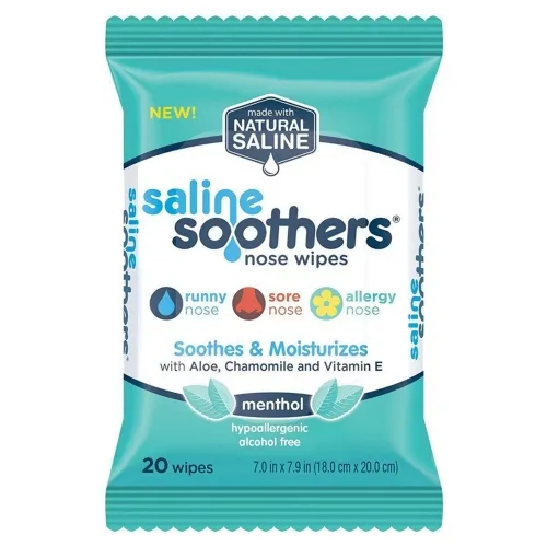 Eleeo Brands - From: 814521011274 To: 814521011854  Saline Soothers Nose Wipes Menthol 20 ct.