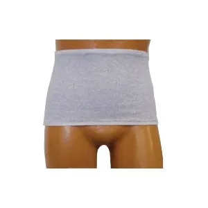 Team Options - Options - From: 93206MC To: 93206SD - Men's Wrap/Brief with Open Crotch and Built in Ostomy Barrier/Support Gray, Center Stoma, Medium 36 38