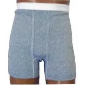 Team Options - Options - From: 94006MD To: 94006SD - OPTIONS Men's Boxer Brief with Built In Barrier/Support, Gray, Dual Stoma, Medium 36 38