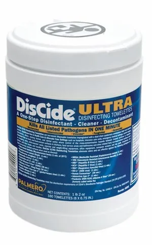 Palmero Health Care - DisCide Ultra - 60DIS -  Surface Disinfectant Cleaner