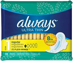 Procter & Gamble - From: 3700030563 To: 3700030655 - Always Maxi Pads, Regular, Unscented Wings
