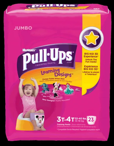 Kimberly Clark - 21330 - Pull-Ups Training Pants for Girls with Learning Design 3T/4T