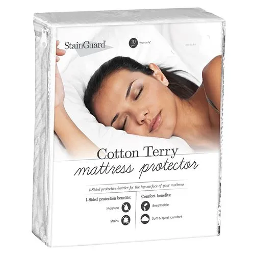 Pure Care - From: SG33 To: SG80 - PUC Stainguard Cotton Terry 1 sided Mattress Protector