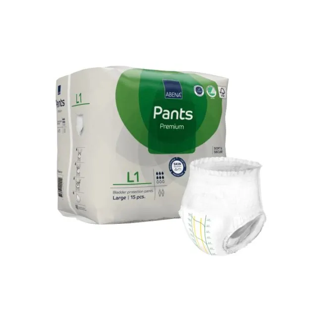 Abena - 1000021325 - Pants, Premium Adult Protective Underwear, Absorbency Level 1, Large, 39" 55" REPLACES: RB41086