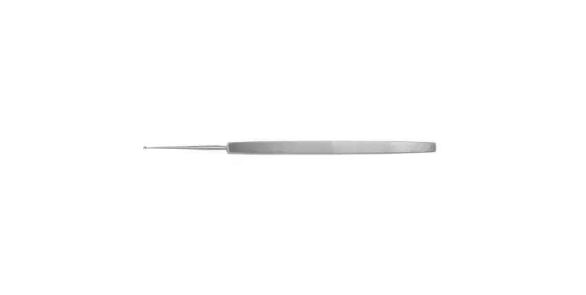 Integra Lifesciences - Miltex - 18-506 -  Chalazion Curette  Meyhoefer 5 Inch Length Solid Flat Handle Size 4 Tip Straight Round Cup Tip