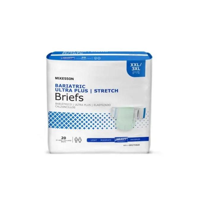 McKesson - BRULXL - Ultra Unisex Adult Incontinence Brief Ultra X Large Disposable Heavy Absorbency