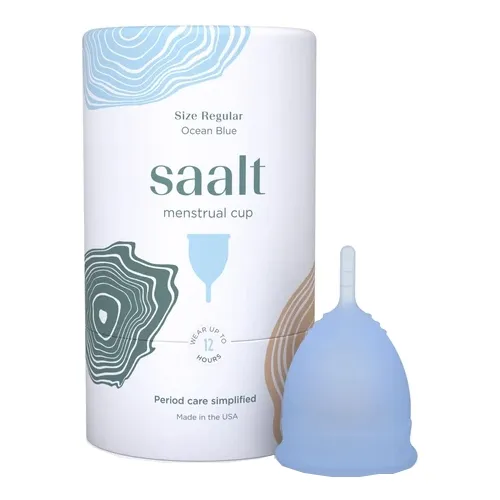 Saalt - SCOOO4 - Saalt Menstrual Cup, Regular Ocean Blue
