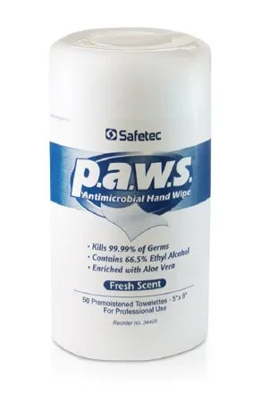 Safetec of America - From: 34405 To: 34410 - Safetec PAWS Antimicrobial 50 ct. tub