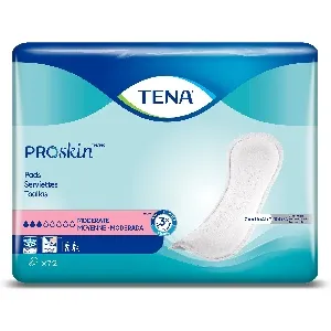 Essity - 41309 - TENA ProSkin Moderate Bladder Control Pad TENA ProSkin Moderate 11 Inch Length Moderate Absorbency Dry Fast Core One Size Fits Most