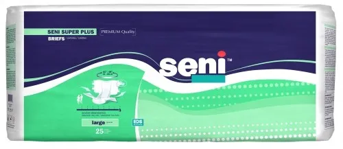 TZMO - Seni Super Plus - From: S-LA09-BP1 To: S-XL08-BQ1 -  Unisex Adult Incontinence Brief  Large Disposable Heavy Absorbency