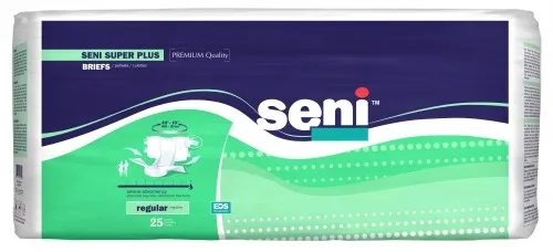 TZMO - Seni Super Plus - S-RE25-BP1 -  Unisex Adult Incontinence Brief  Regular Disposable Heavy Absorbency