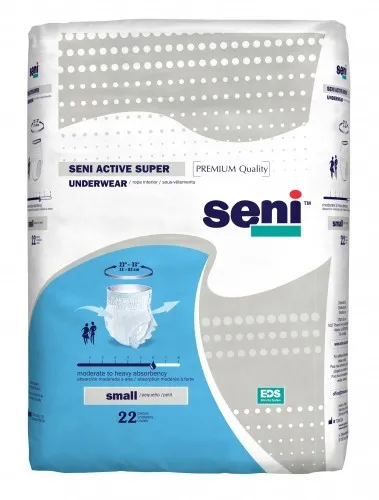 TZMO - Seni Active Super - From: S-ME20-AS1 To: S-XL14-AS1 -  Unisex Adult Absorbent Underwear  Pull On with Tear Away Seams Small Disposable Moderate Absorbency