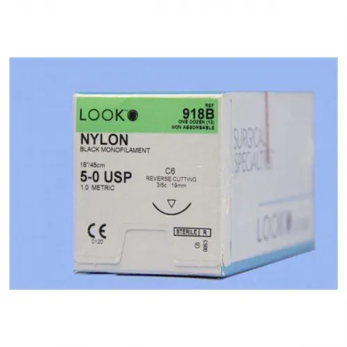 Surgical Specialties - From: A661N To: A699N  Nylon Suture, Monofilament, Reverse Cutting, 3/8 Circle