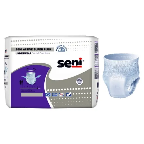 TZMO - Seni Active Super Plus - S-LA08-AP1 -  Unisex Adult Absorbent Underwear  Pull On with Tear Away Seams Large Disposable Heavy Absorbency