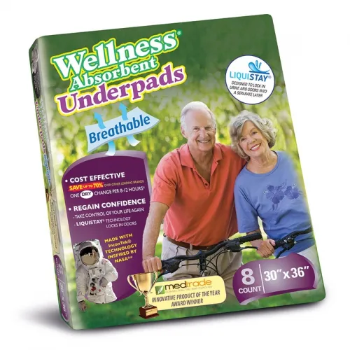 Unique Wellness - 8130 - Wellness Absorbent Underpads Size 30" x 36".