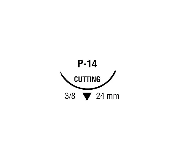 Medtronic / Covidien - SL5640G - Suture, Premium Reverse Cutting, Undyed, Needle P-14, 3/8 Circle