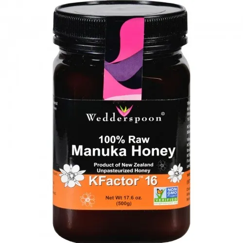 Wedderspoon - 504669 - 1773993 - Honey - Manuka - 100 Percent Raw - Kfactor 16 - 17.6 Oz