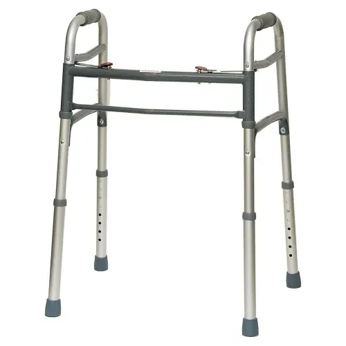 PMI - Professional Medical Imports - WKAAN2B - Aluminum Adult Walker, 2 Button, without wheels